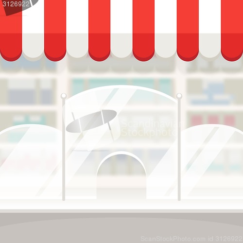 Image of Facade of a Shop Store or Pharmacy Background
