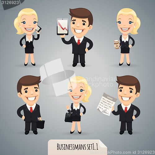 Image of Businessmans Cartoon Characters Set1.1