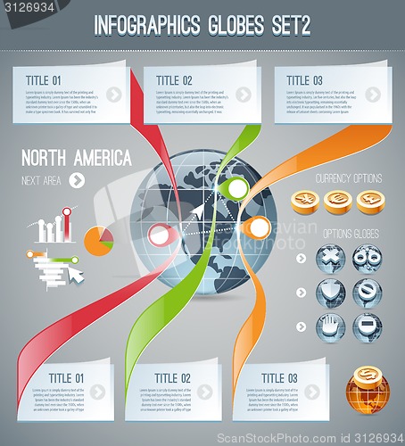 Image of Infographics Globes Set2