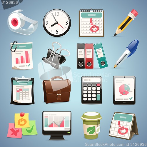 Image of Office Equipment Icons Set1.1