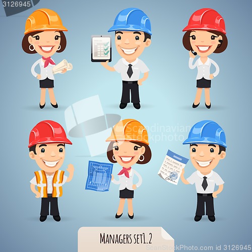 Image of Managers Cartoon Characters Set1.2