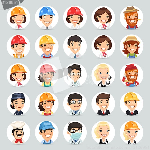 Image of Professions Vector Characters Icons Set1.2