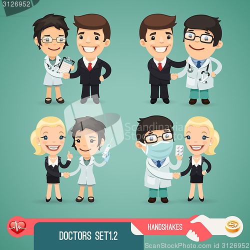 Image of Doctors Cartoon Characters Set1.2