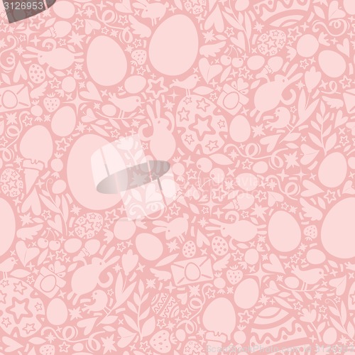 Image of Easter Seamless Pattern in Pink Colors