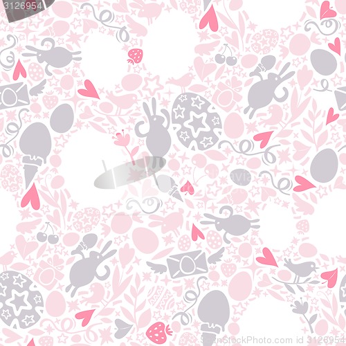 Image of Easter Seamless Pattern in Pastel Shades