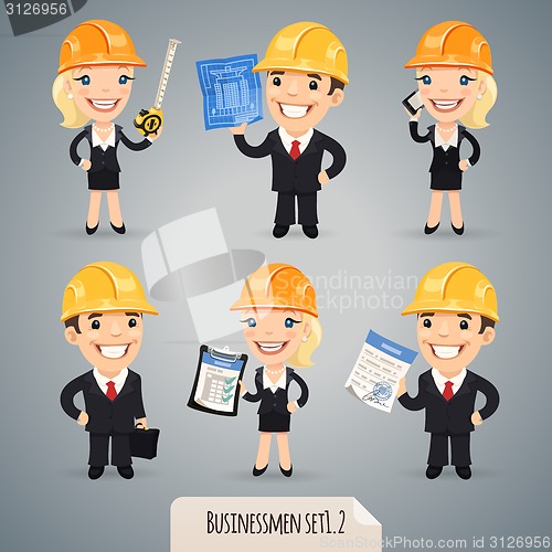 Image of Businessmen Cartoon Characters Set1.2