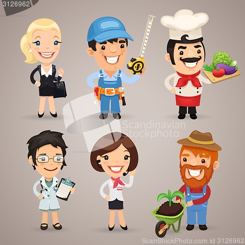 Image of Professions Cartoon Characters Set1.3