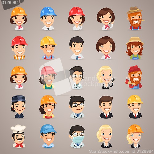Image of Professions Vector Characters Icons Set1.3