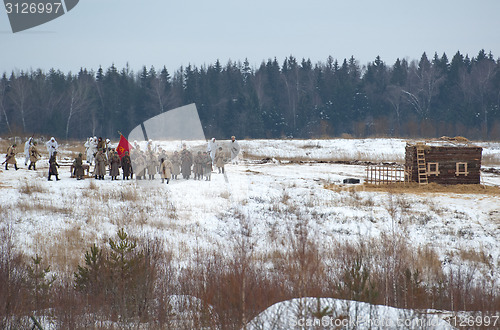 Image of Russians in the village