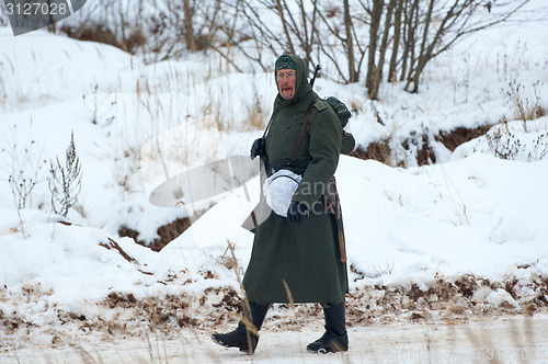 Image of German soldier walking