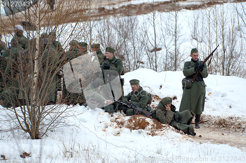 Image of German soldiers resting