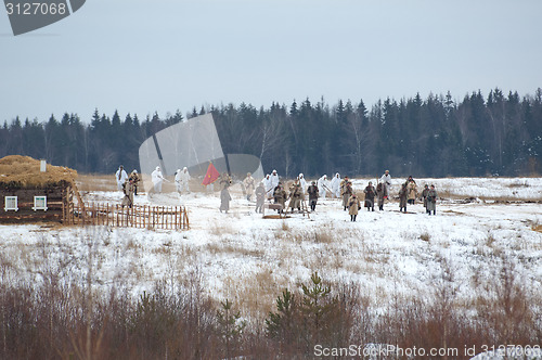 Image of Russians in the village