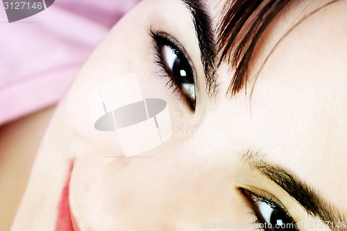 Image of Beautiful young woman face. 