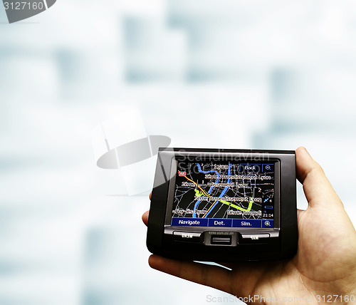 Image of Gps in a man hand.