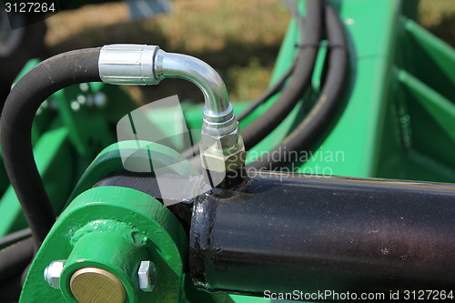 Image of Hydraulic connectors. Agricultural machinery