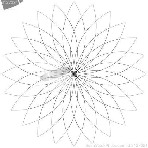 Image of Flower  lotus silhouette for design. Vector illustration.