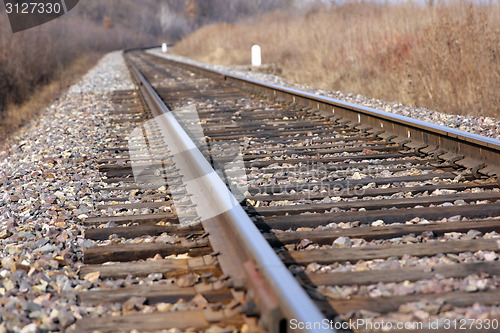 Image of Railway leaving afar to horizon. 