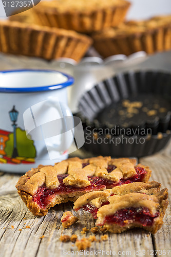 Image of Cake with raspberry filling.