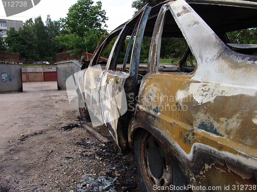 Image of Burned car