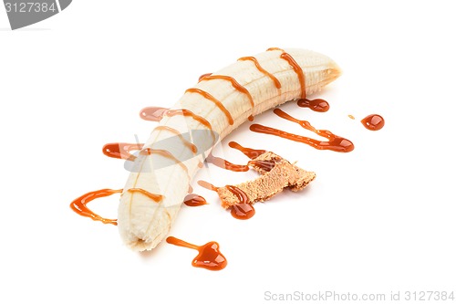 Image of Banana under the caramel topping