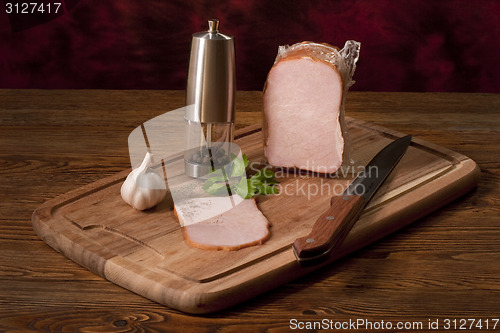 Image of Composition with smoked ham