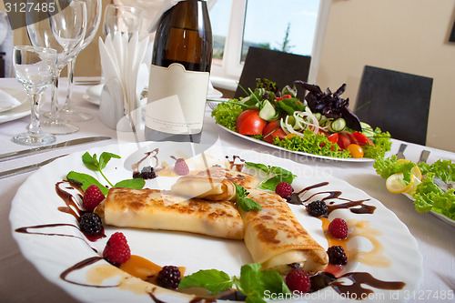 Image of table set for a dinner