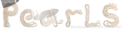 Image of Word Pearls set of perls on a white background