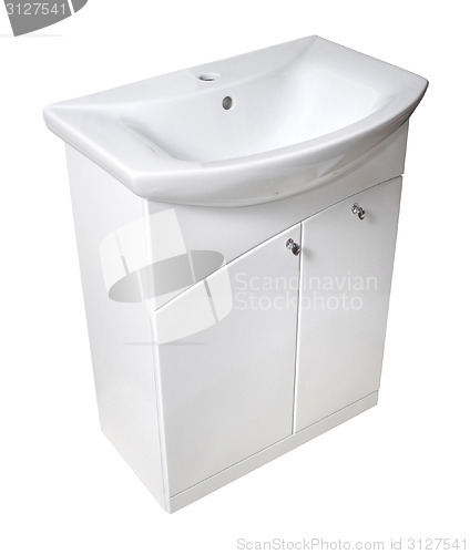 Image of Basin and cabinet. File includes clipping path