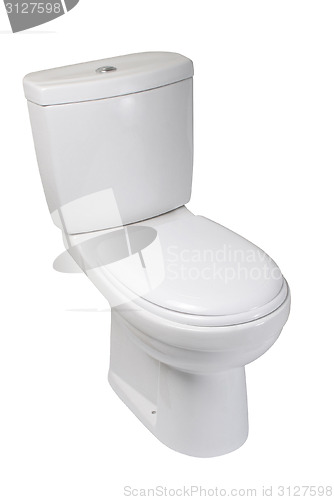 Image of Toilet bowl, isolated on white