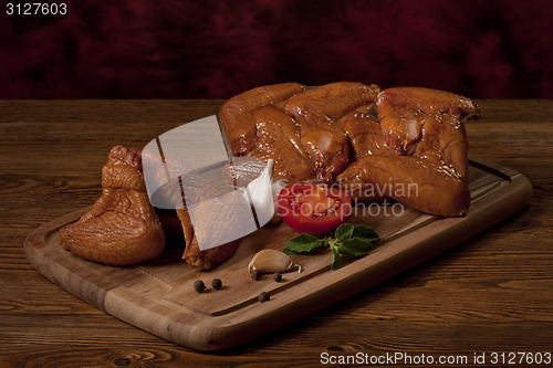 Image of Composition with smoked chicken wings