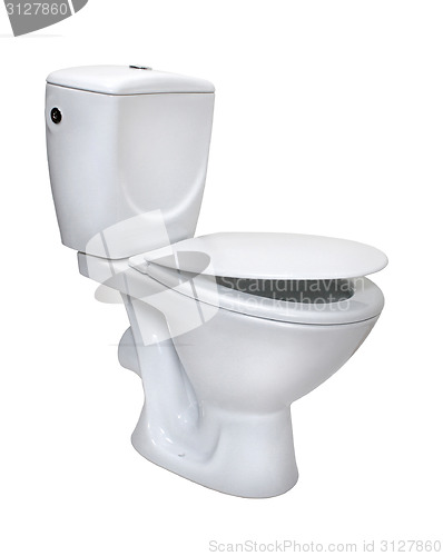 Image of Toilet bowl, isolated on white. File includes clipping path for 