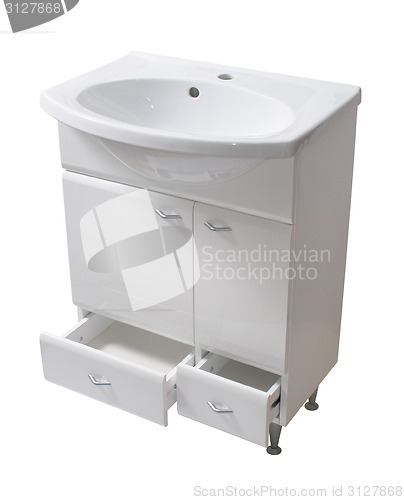 Image of Basin and cabinet. File includes clipping path