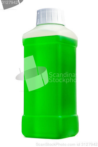 Image of Plastic bottle with cleaning liquid