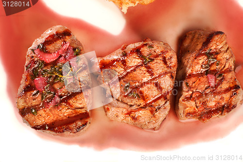 Image of Grilled meat closeup