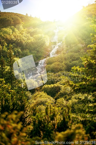 Image of Waterfall in mountains