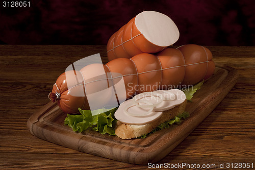 Image of Composition with sausage