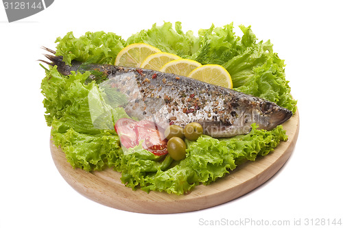 Image of A composition with marinated herring