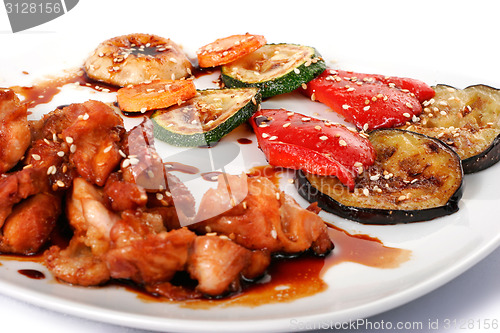 Image of Tepan-Yaki meat and vegetables