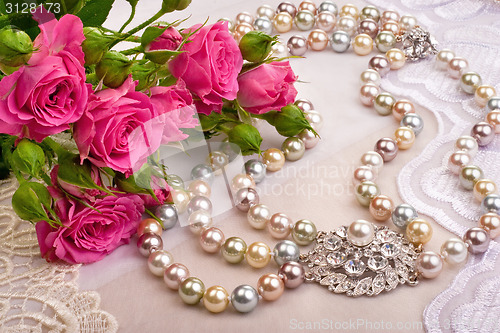 Image of Roses and luxury closeup