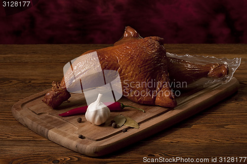 Image of Smoked chicken thighs on the table