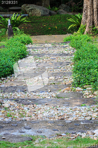 Image of Stone walkway in the park