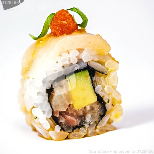 Image of traditional fresh japanese sushi rolls