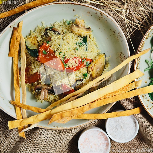 Image of Quinoa Salad with tomatoes, corn and beans