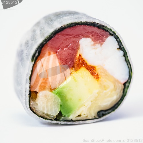 Image of traditional fresh japanese sushi rolls