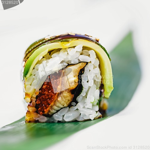 Image of traditional fresh japanese sushi rolls