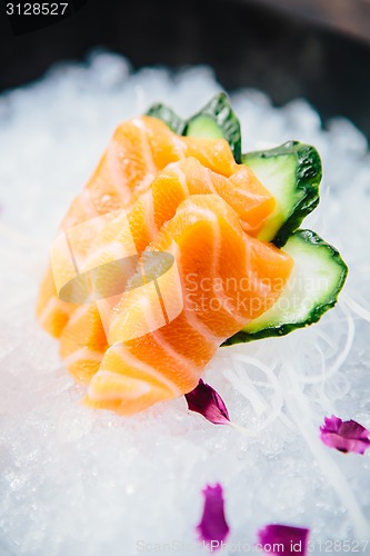 Image of various kind of fresh raw sashimi