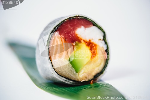 Image of traditional fresh japanese sushi rolls