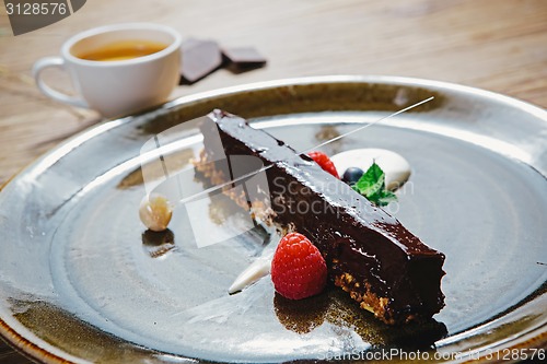 Image of Piece of chocolate cake 