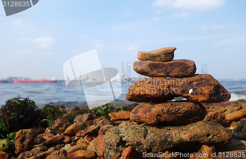 Image of Rocks on the coast of the sea