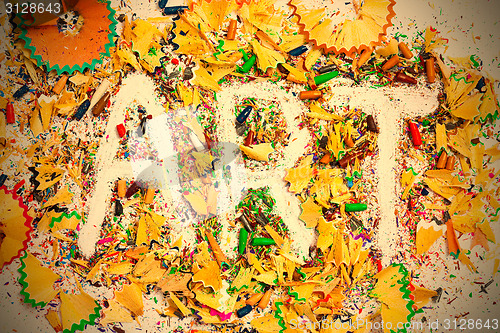 Image of ART word on the background
